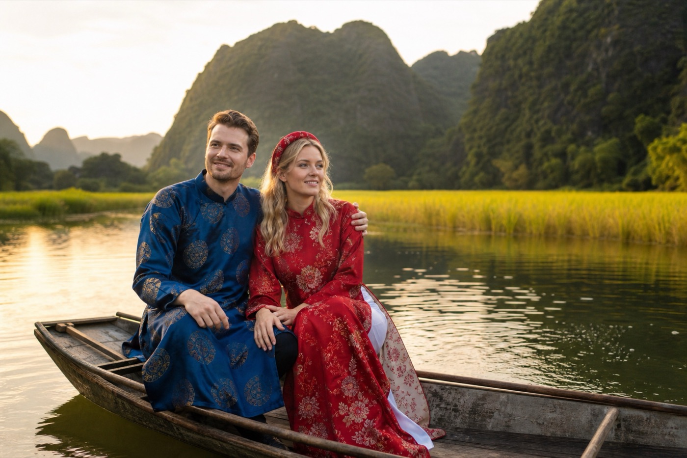Ao dai photoshoot in Ninh Binh